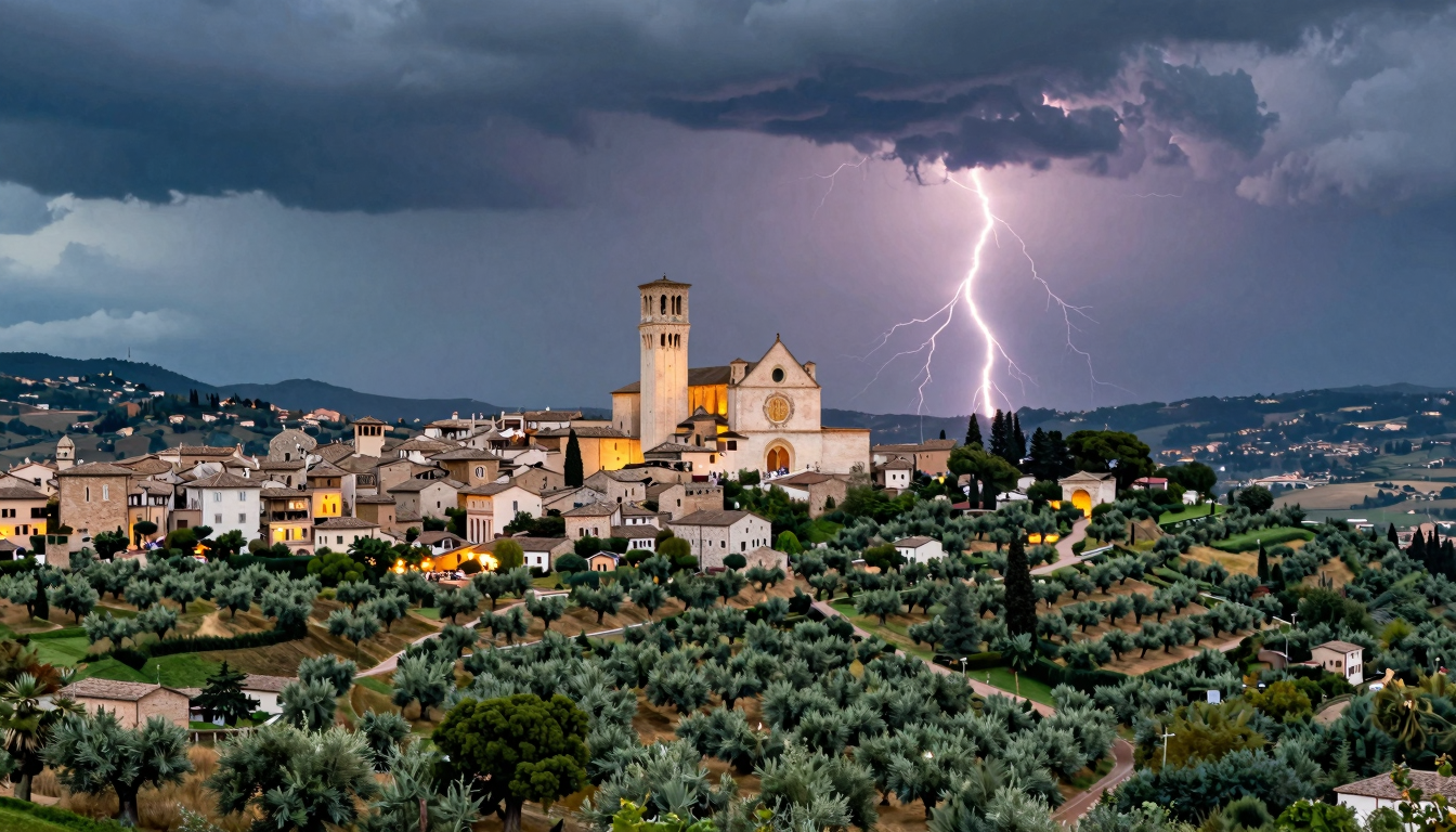 Allerta Arancione Temporali in Umbria: Fenomeni Intensi