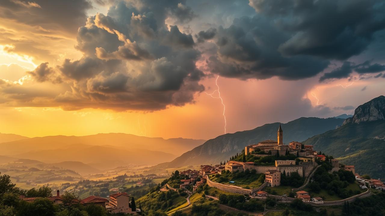 Allerta Gialla Temporali in Umbria: Maltempo Moderato
