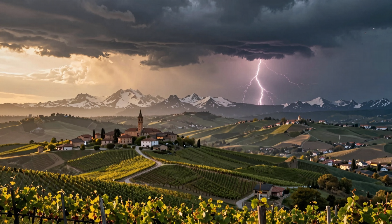 Meteo Piemonte oggi: temporali e grandine, max 34°C